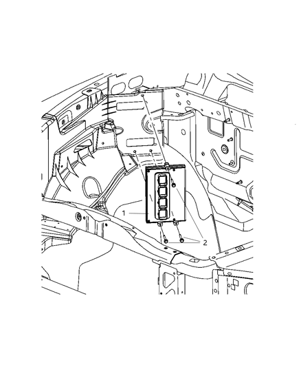 2007 Dodge Dakota Module Powertrain Control Generic Diagram for 5094353AC