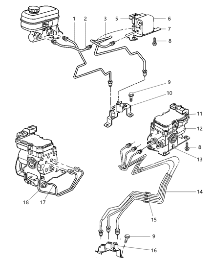 2006 Chrysler PT Cruiser Tube Brake Diagram for 52010254AC