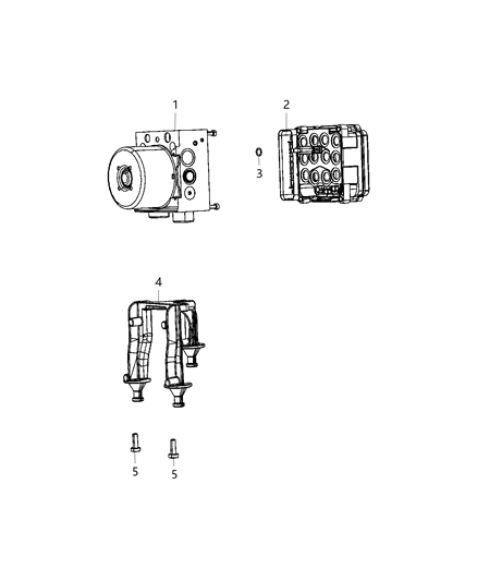 Module Anti-Lock Brake System Diagram for 68341609AA