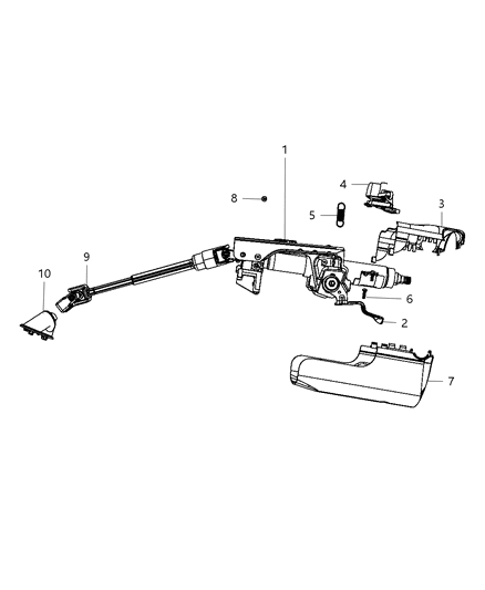 2007 Chrysler Town & Country Rivet Pop Guide Bracket To Pivot Bracket Diagram for 5057441AB