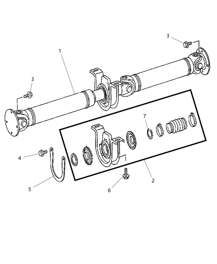 Shaft Drive Diagram for 68006622AA