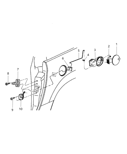 Link Fuel Door To Sliding Door Diagram for 4717672AE