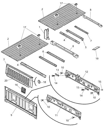 1998 Chrysler Concorde Sill Box Diagram for 55275531AD