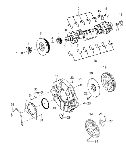 2018 Ram 3500 Bolt Hexagon Flange Head M10X1.50X25.00 Diagram for 6511646AA