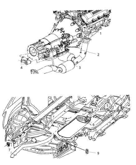 Muffler And Tailpipe Exhaust Diagram for 52124039AE