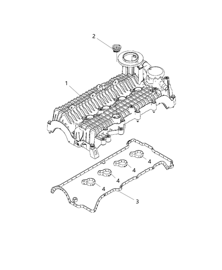 Cover Cylinder Head Diagram for 68439134AA