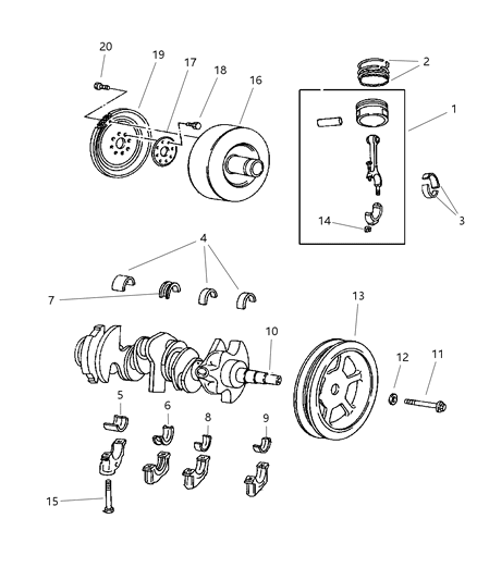 1987 Dodge Charger Converter Package, Torque (Includes Bolts) Diagram for R4797476