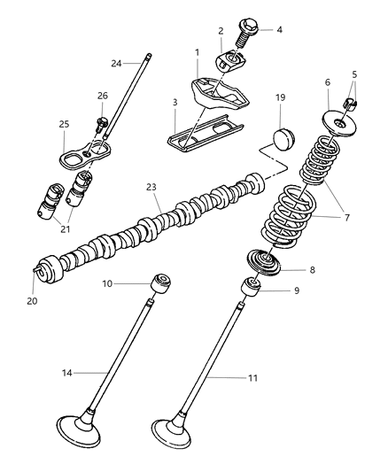 2022 Jeep Renegade Push Rod Valve Diagram for 4848548AC