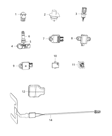 Sensor Pressure Not Released Diagram for 68375322AA