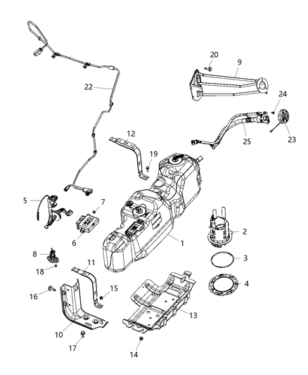 1997 Dodge Stratus Tube Diesel Exhaust Fluid Supply Diagram for 68353834AD
