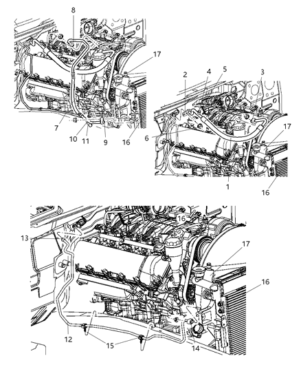 2025 Jeep Grand Cherokee Line A/C Suction Diagram for 55116665AE