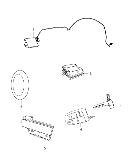 Antenna Remote Start And Keyless Entry Diagram for 68185768AC