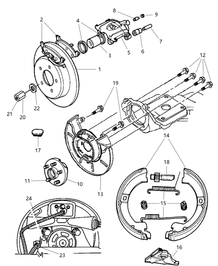 Rotor Brake Diagram for 4721023AE