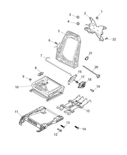 1986 Jeep Comanche Screw Pan Head M10X1.5X37.5 Adjuster To Rail Diagram for 6510116AA