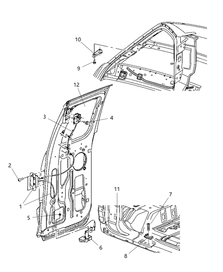 Latch Cargo Door Upper Diagram for 55359381AB
