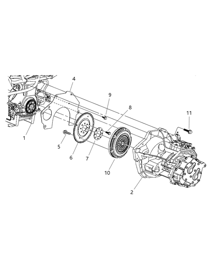 Clutch Modular Diagram for 5037672AA