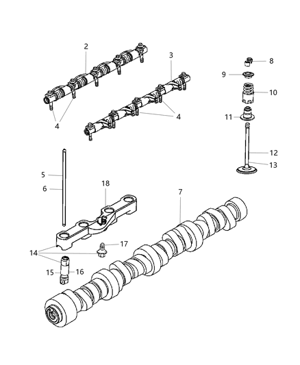 2016 Chrysler Town & Country Camshaft Engine Diagram for 53021731AD