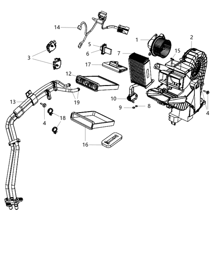 2001 Chrysler 300M Module Power Blower Motor Diagram for 5179985AA