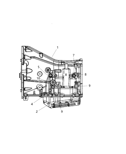 2009 Chrysler PT Cruiser Case Transmission Diagram for 5101881AA