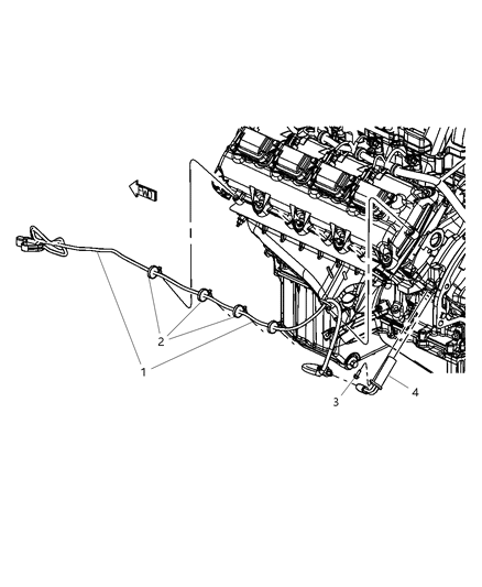 Cord Engine Block Heater Diagram for 68186004AA