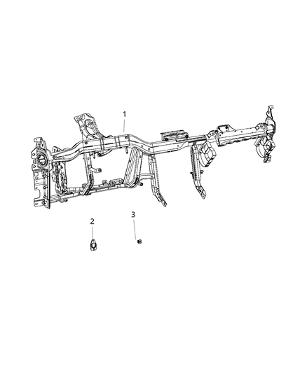 2020 Dodge Charger Reinforcement Instrument Panel Diagram for 68346613AB