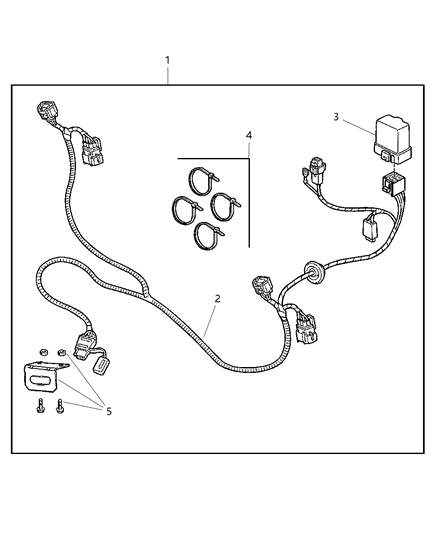 1996 Chrysler Town & Country Bracket Kit Trailer Tow Diagram for 82204602