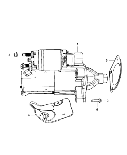 2025 Jeep Grand Wagoneer L Shield Starter Diagram for 4801741AA