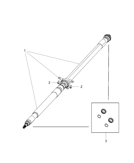 2008 Jeep Commander Seal Kit Driveshaft Diagram for 68408777AB