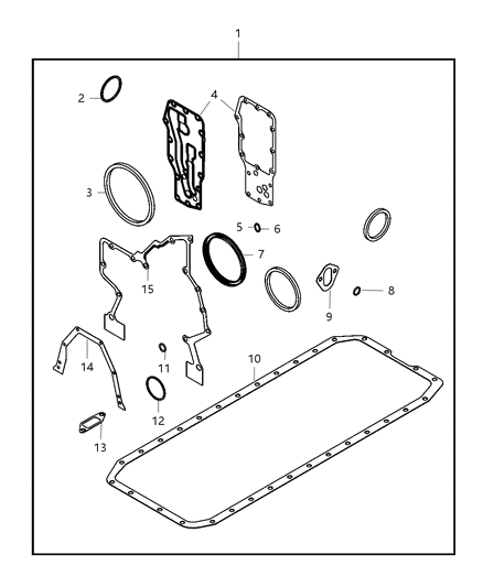 O Ring Fuel Injection Pump Diesel Diagram for 5093087AA