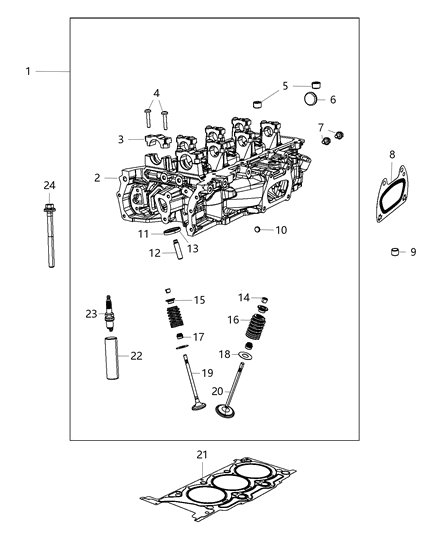 2020 Jeep Wrangler Spark Plug Diagram for SP149125AD