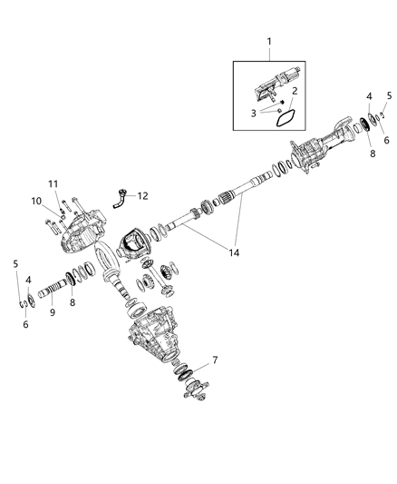 Damper Axle Diagram for 68196766AA