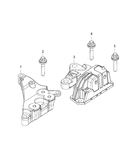 2006 Chrysler Pacifica Isolator Transmission Mount Diagram for 68254672AA