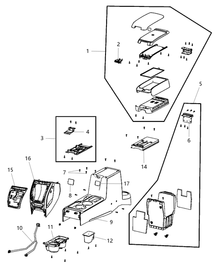 Wiring Console Diagram for 68036617AB