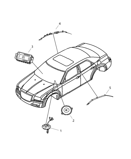 Air Bag Left Side Diagram for 4649127AE