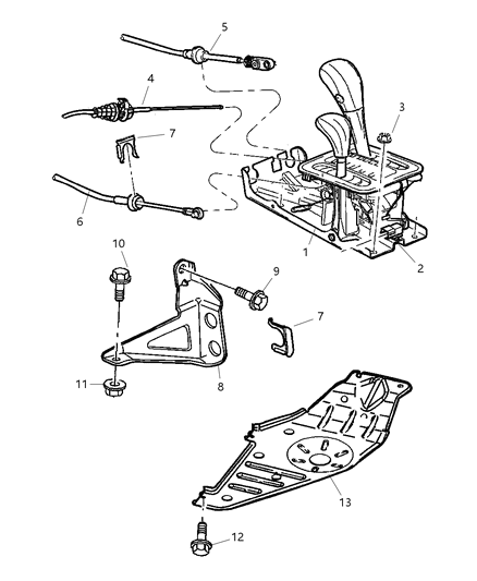 Skid Plate Transfer Case Diagram for 52058922