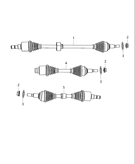 1992 Dodge D250 Shaft Front Drive Diagram for R2123584AB