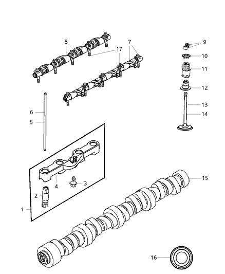 Lifters And Yoke Hydraulic Engine Diagram for 53021720AC