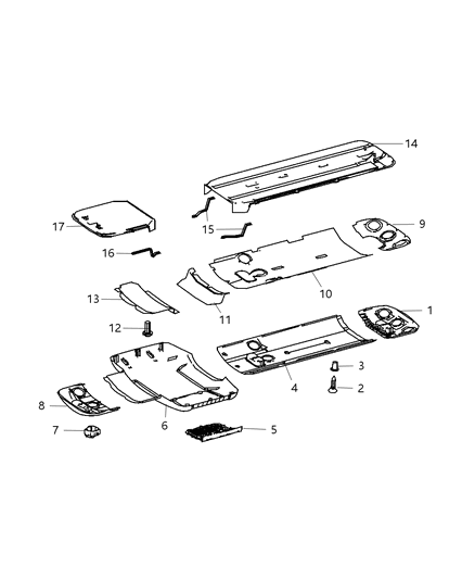 2017 Ram ProMaster 3500 Grille Diagram for 1HE31XDVAA