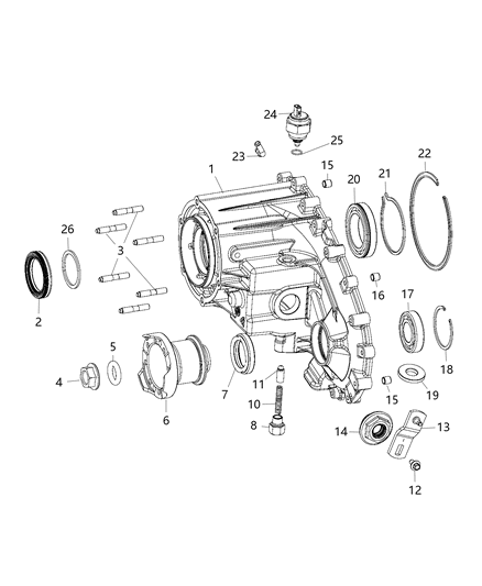 1987 Jeep J20 Vent Transfer Case Diagram for 68001633AB