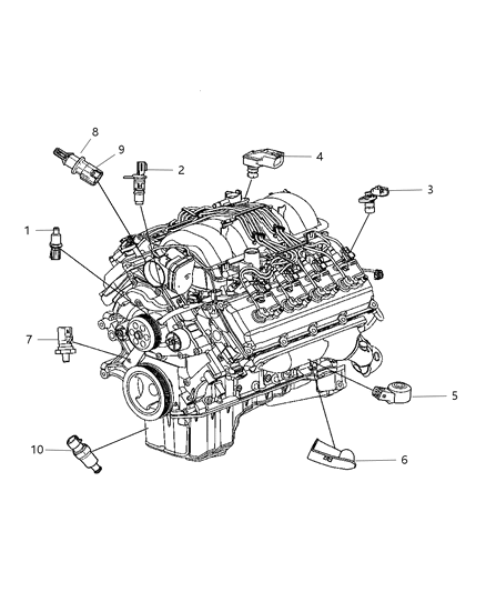 Sensor Crankshaft Position Diagram for 5149009AB