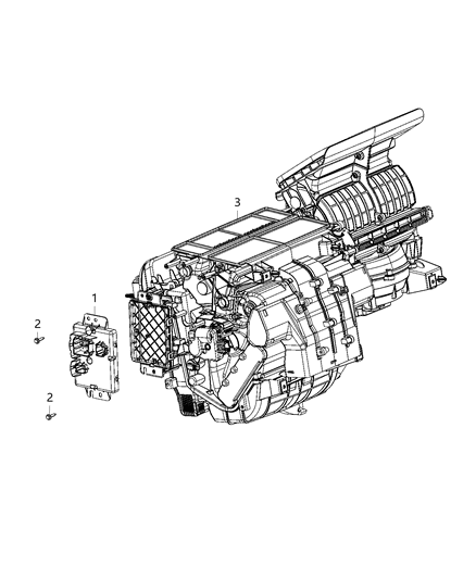 2022 Jeep Compass Module A/C And Heater Diagram for 68493382AB