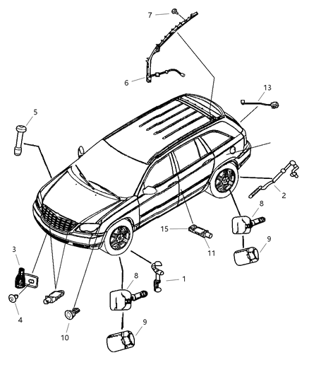Sensor Battery Temperature Diagram for 4686964AB