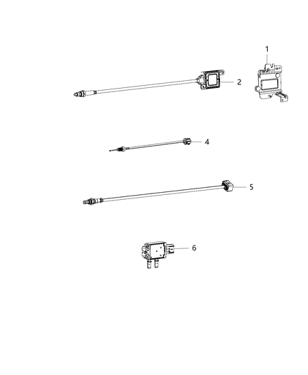 Bracket Module Nitrogen Oxide Module Diagram for 68230075AA