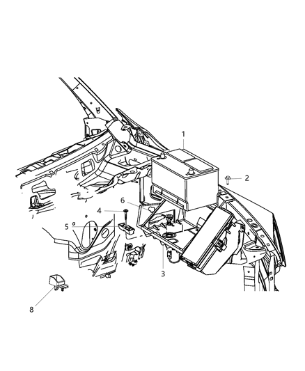 2014 Ram 3500 Tray Battery Diagram for 68095940AD