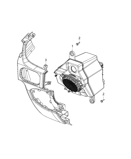 2022 Jeep Compass Speaker Assembly Front Diagram for 68302003AB
