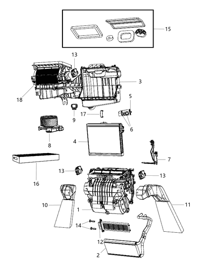 Filter Cabin Air Diagram for 55111302AA