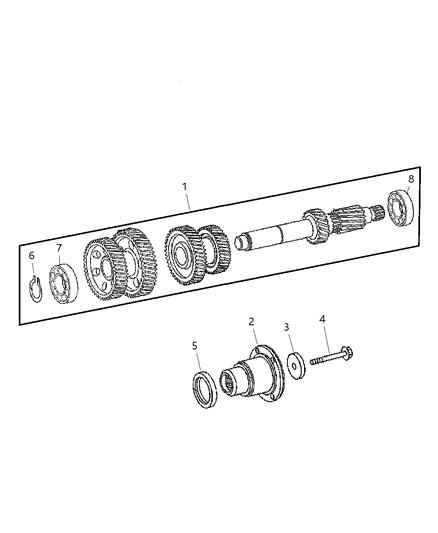 2012 Jeep Liberty Shim Kit Countershaft Diagram for 5170330AA