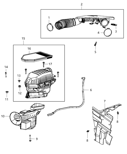 Hose Make Up Air Diagram for 5184805AA