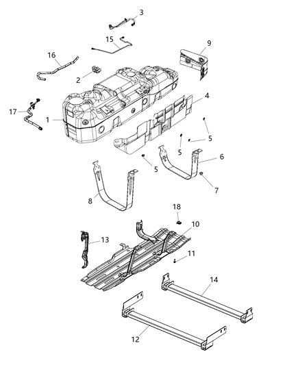 Tank Fuel Diagram for 68408875AC