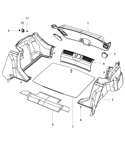 Spacer Foam Diagram for 68145440AC